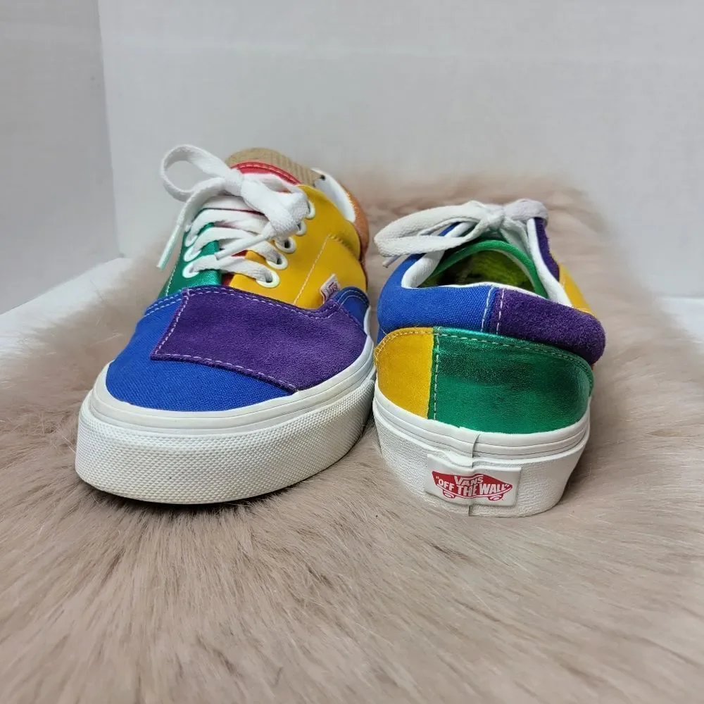 Vans Era Off the Wall Colorblock Sneakers Pride Colorful Sneaker Shoes Size 8